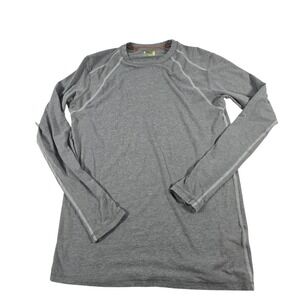 Tasc Performance Men Large Grey Bamboo Organic Cotton Long Sleeve Base Layer Top